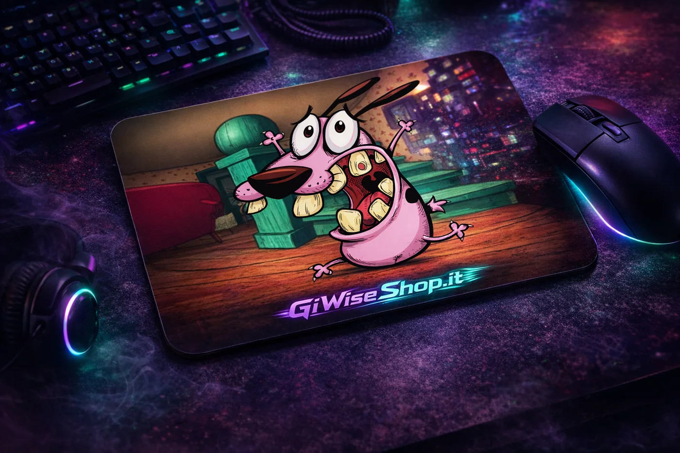 Mousepad Leone il Cane Fifone - Retro