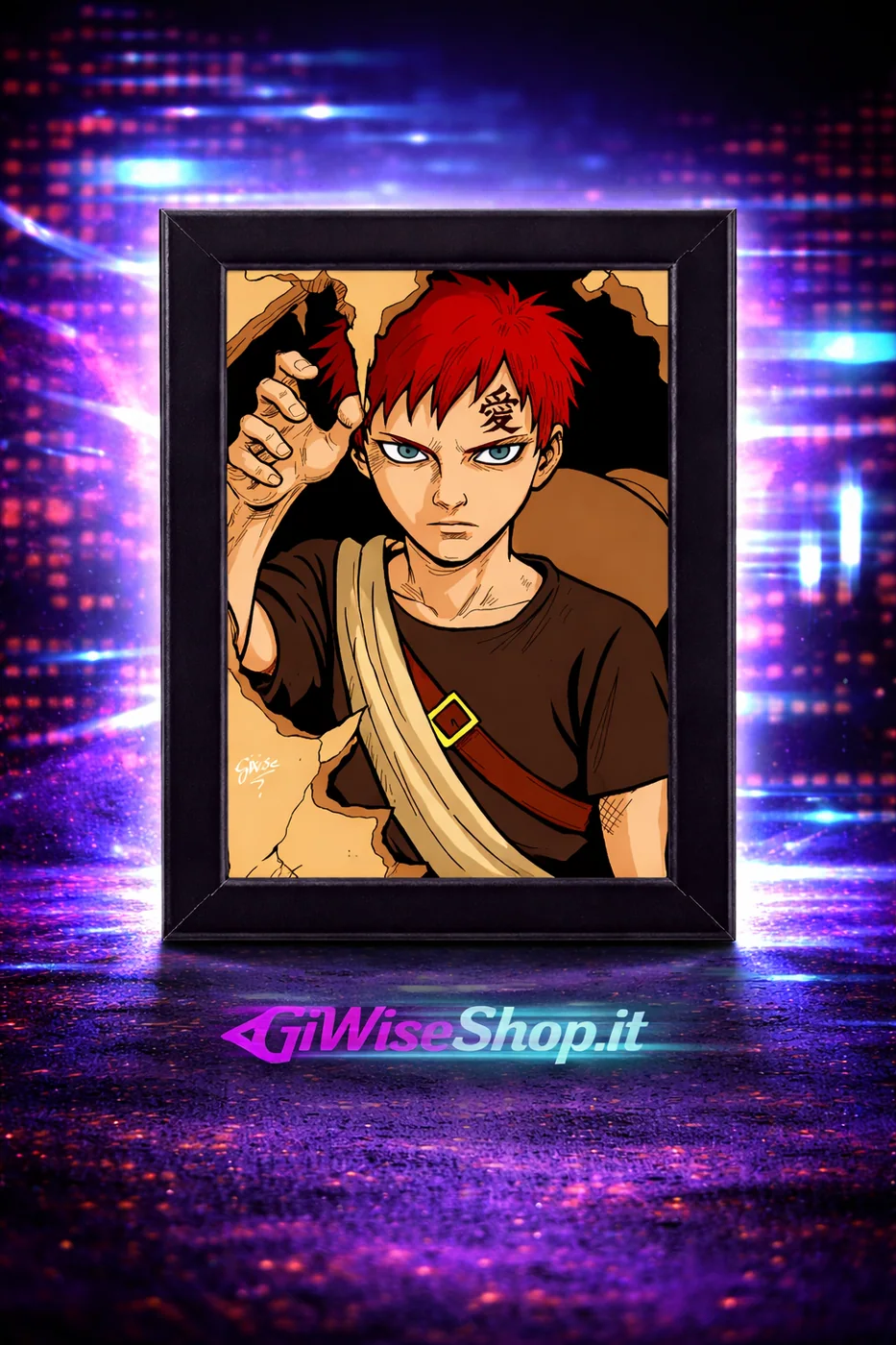 Quadro Anime Gaara Stile Art