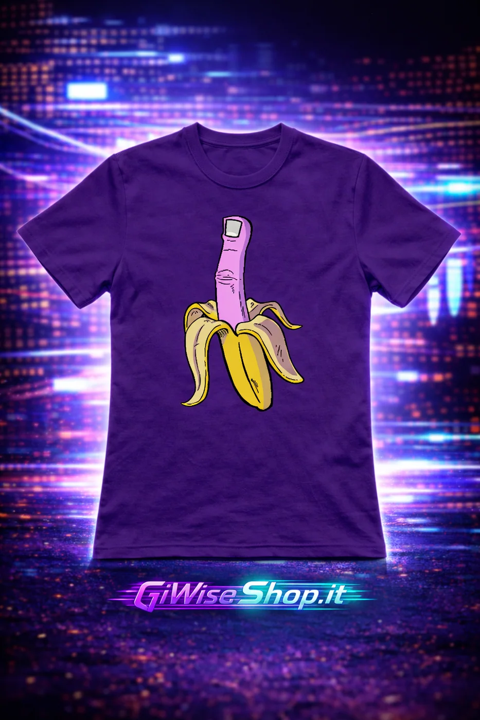 T-shirt Banana Finger Art