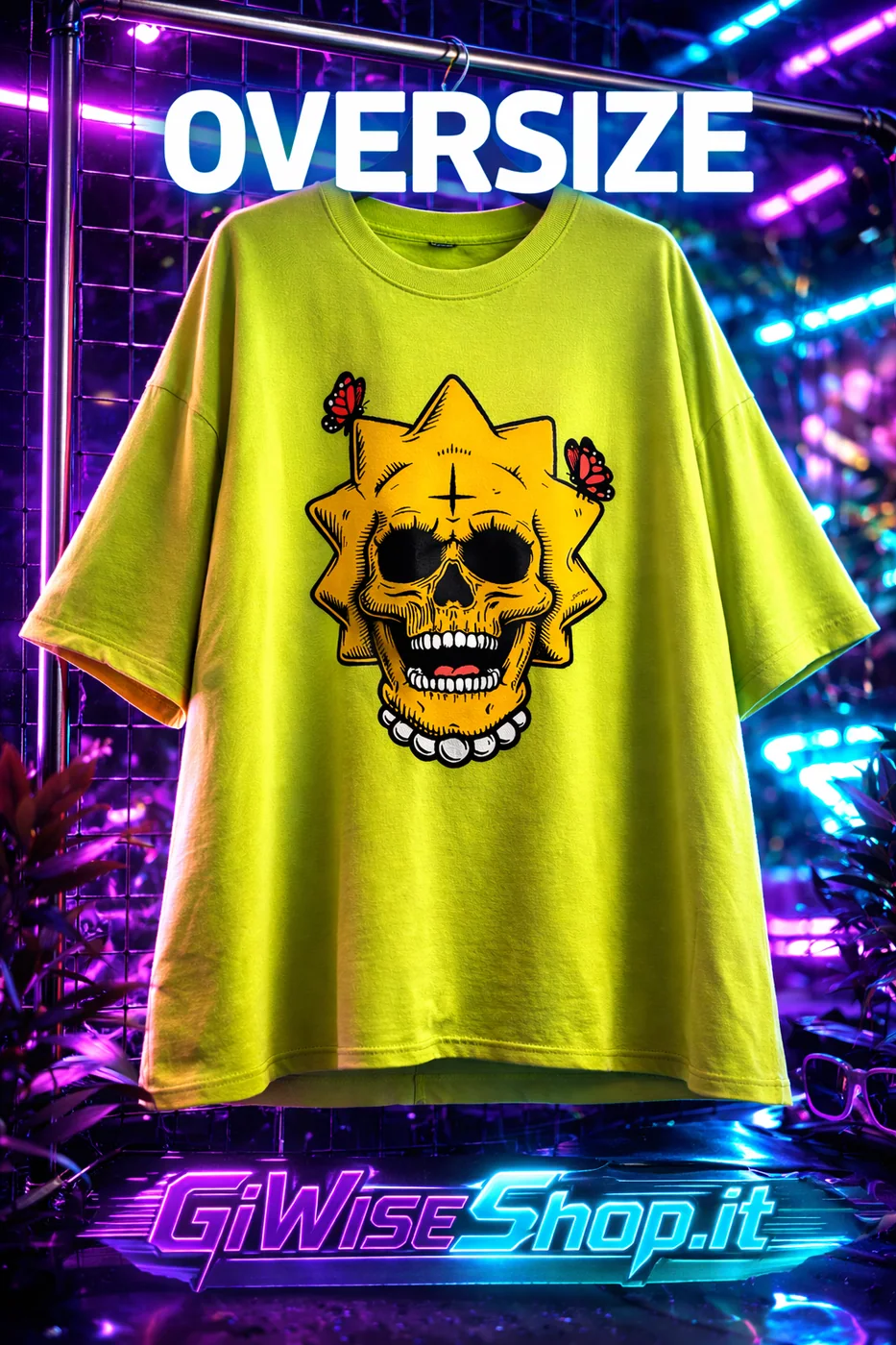T-Shirt Oversize Teschio Dark Oversize